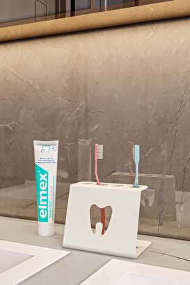 Banyo Için Fonksiyonel Diş Fırçalık Diş Fırçası Standı Beyaz | Decoverse