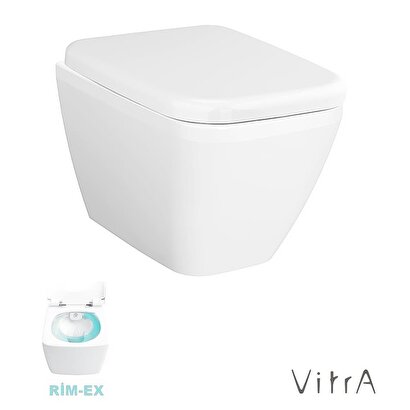 Vitra İntegra Square Kare Rimex Kanalsız Asma Klozet+kapak+gömme Rezervuar Set | Decoverse