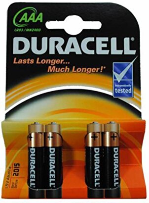 Duracell Alkalin Pil Aaa 4'' Lü Paket | Decoverse