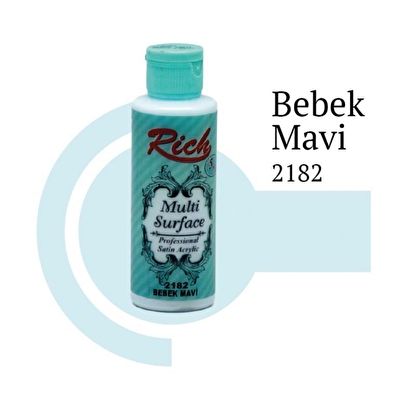 Rich Multi Surface 2182 Bebek Mavi Akrilik Boya 120 Cc | Decoverse