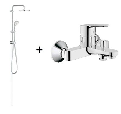 Grohe Duş Seti (duş Rustik Kolonu + Banyo Bataryası) - 23605000set1 | Decoverse