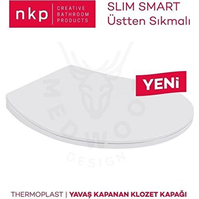 Nkp Slim Smart Thermoplast Yavaş Kapanan Klozet Kapağı 0302 | Decoverse