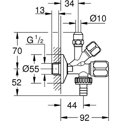 Grohe Bulaşık Makinaları Ve Eviye Bataryaları İçin Çift Çıkışlı Musluk - 22035000 | Decoverse