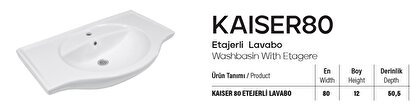  Karen Banyo Kaiser 80 Cm, Dolap Uyumlu Lavabo | Decoverse
