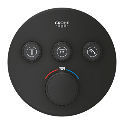 Grohe Grohtherm Smartcontrol Üç Yönlü Ankastre Termostatik Duş Bataryası Phantom Black - 29508kf0 | Decoverse