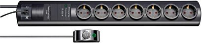 Brennenstuhl Primera-tec Comfort Switch Plus 19.500 Amper Aşırı Gerilim Korumalı 2 Sabit Ve 5 Aç/kapa 7 Soketli Priz | Decoverse