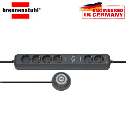  Brennenstuhl Eco-line Comfort Güvenlik Anahtarlı 6'lı Uzatma Priz | Decoverse