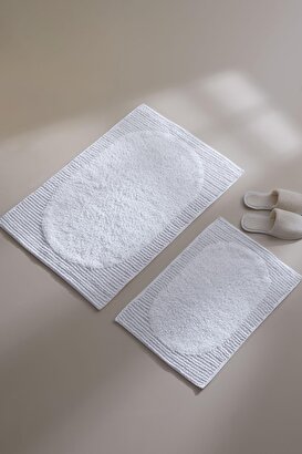  İrya Plush Banyo Paspası Beyaz 40x60+60x90 | Decoverse