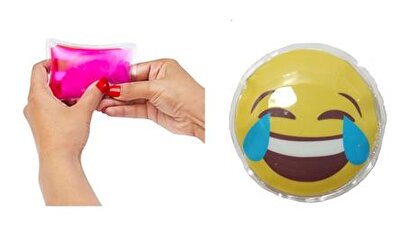 Gülen Emoji Şekilli Cep Sobası El Isıtıcı,sıcak Su Torbası Pvc  9cm | Decoverse