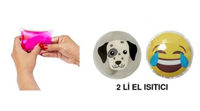 Gülen Emoji,köpek Cep Sobası,el Isıtıcı,2 Adet Sıcak Su Torbası Pvc 9cm | Decoverse