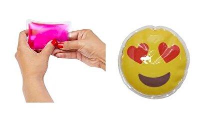 Kalpli Emoji Şekilli Cep Sobası,el Isıtıcı Sıcak Su Torbası Pvc 9cm | Decoverse