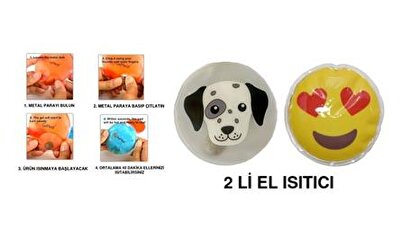Kalp Emoji,köpek Cep Sobası,el Isıtıcı,2 Adet Sıcak Su Torbası Pvc 9cm | Decoverse