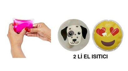 Kalp Emoji,köpek Cep Sobası,el Isıtıcı,2 Adet Sıcak Su Torbası Pvc 9cm | Decoverse