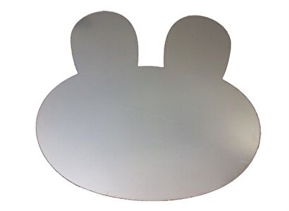 Aynalı Duvar Süsü (sticker) Tavşan Şekilli 20x20x0,6cm | Decoverse