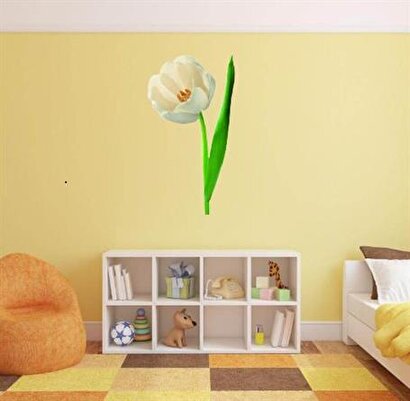 Duvar Süsü (sticker) Çiçekli Şeffaf Filmli Pvc 70x50x0,5cm | Decoverse