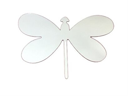  Aynalı Duvar Süsü (sticker) Kelebek Şekilli 20x13x0,6cm | Decoverse
