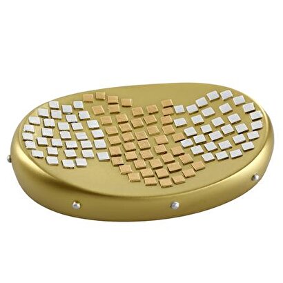 Sabunluk Altın Mozaik Model Poliresin 12x9x4cm | Decoverse