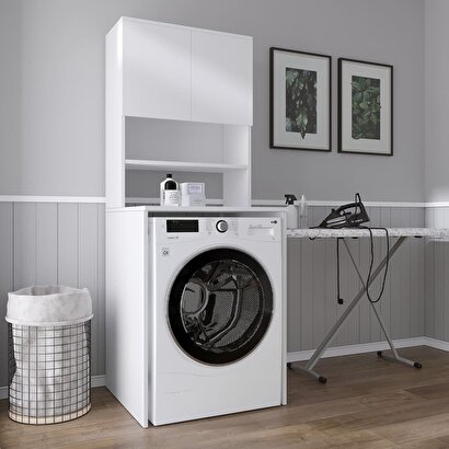 Teta Home Çamaşır Makinesi Dolabı + Kapaklı Kiler Dolabı | Decoverse