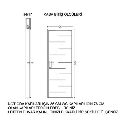 Safir-2 Pvc Takım Panel Kapı 76x205cm 14/17 Bej | Decoverse