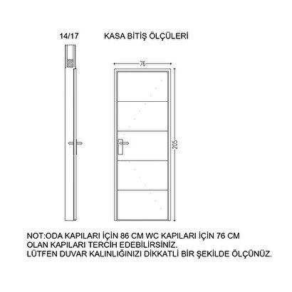 Elmas-2 Pvc Takım Panel Kapı 76x205cm 14/17 Bej | Decoverse