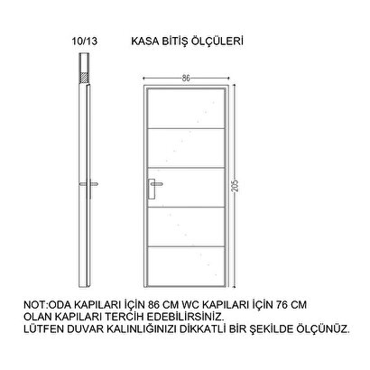 Elmas-2 Pvc Takım Panel Kapı 86x205cm 10/13 Haki | Decoverse