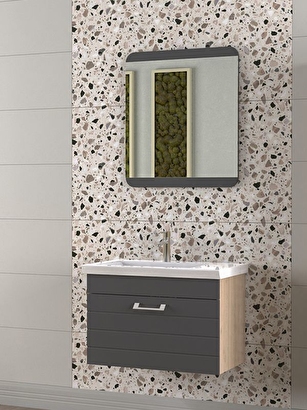 Biani Ludo 70 Cm Banyo Dolabı Renk Lead | Decoverse