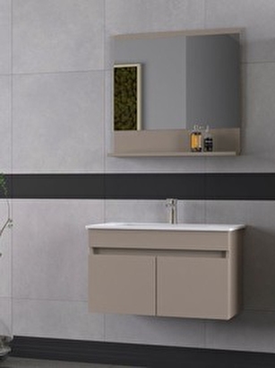 Biani Tome 80 Cm Banyo Dolabı Renk Latte | Decoverse