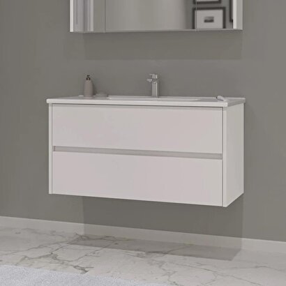 Orka Side 85 cm Çekmeceli Beyaz Banyo Dolabı Alt Modül Lavabo | Decoverse