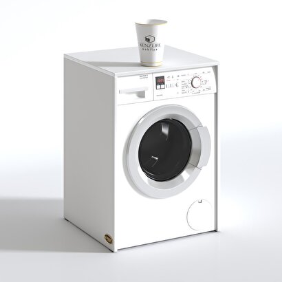 Kenzlife çamaşır makinesi dolabı naum Beyaz 90x70x60 banyo kapaksız arkalıksız | Decoverse