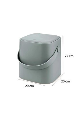İronika Click Kapaklı Banyo Tuvalet Çöp Kovası Silikon Tuvalet Fırçası 2'li Banyo Seti Beyaz | Decoverse