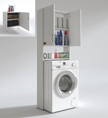  Kenzlife çamaşır makinesi dolabı veronika byz kurutma banyo dolabı + rana39 kilitli dolap hediyeli | Decoverse