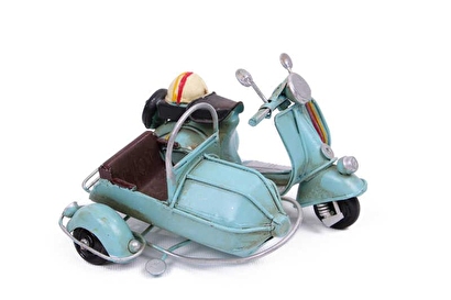  Himarry Dekoratif Metal Scooter Sepetli Vintage Biblo Ev Ofis Hediyelik | Decoverse