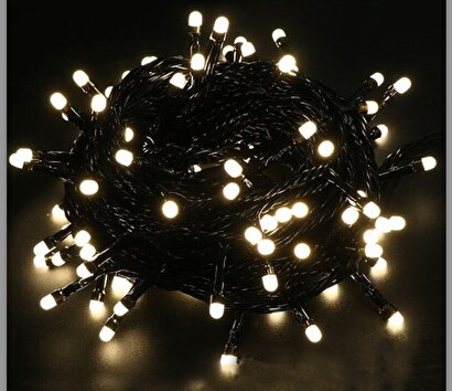 Himarry 5m Boncuk Lamba Gün Işığı 8 Fonksiyon 100 Led Fişli Uzatma Kablolu siyah kablo659569541174 | Decoverse