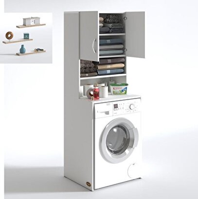  Kenzlife çamaşır makinesi dolabı hayzum byz kurutma dolabı + debernuş duvar rafı hediyeli | Decoverse
