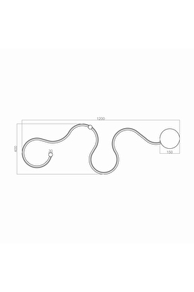  Snake Samsung Ledli Duvar Aplik 120cm | Decoverse