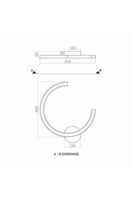  Duvar Led Aplik Clips Çift Yön Işıklı 40cm | Decoverse