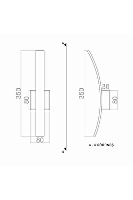  Led Duvar Aplik Camber 35cm | Decoverse