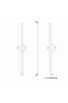  Samsung Ledli Sword Led Duvar Aplik 70cm | Decoverse
