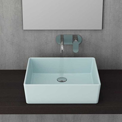  Milano 1215-029-0125 50 Cm Çanak Lavabo Mat Buz Mavisi | Decoverse