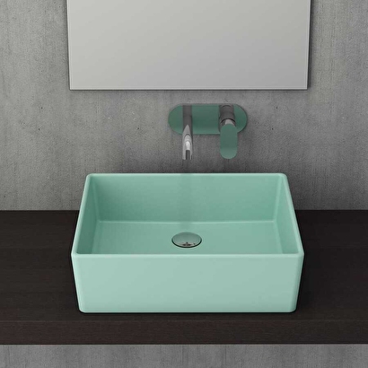 Milano 1215-033-0125 Çanak Lavabo 50 Cm Mat Mint Yeşil | Decoverse