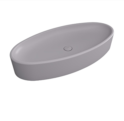  Vessel 1014-006-0125 Elips Çanak Lavabo 85 Cm Mat Gri | Decoverse