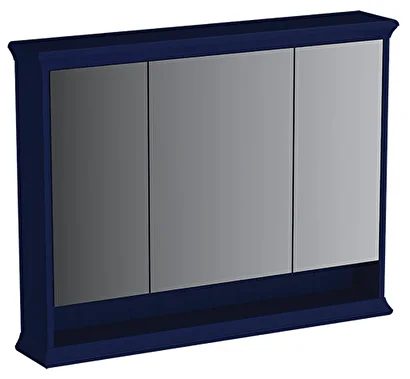 65794 Vitra Valarte Neo Led Aydınlatmalı Dolaplı Ayna, 100 cm, Çelik Mavisi | Decoverse