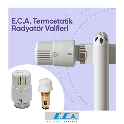  10 Adet ECA Termostatik TRV4 Kafa Grubu 41,3mm 602120813 | Decoverse