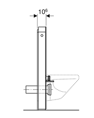  Geberit Monolith Rezervuar, Asma Klozet İçin, 101 cm Antrasit Cam | Decoverse