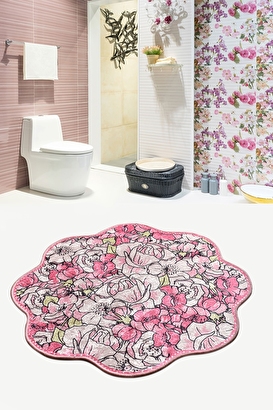 Rosa Pink Shape Djt 100 cm Banyo Paspası Klozet Takımı | Decoverse