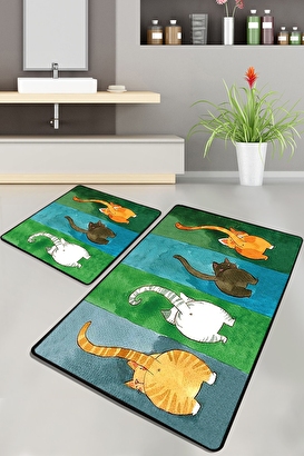 Gatto Carino 2 Li Set 60x100 Cm - 50x60 Cm | Decoverse