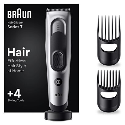 Braun Series 7 HC7390, Erkekler İçin 17 Uzunluk Ayarına Sahip Saç Kesme Makinesi | Decoverse