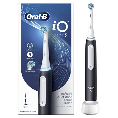Oral-B iO 3 Şarjlı Diş Fırçası - Siyah | Decoverse