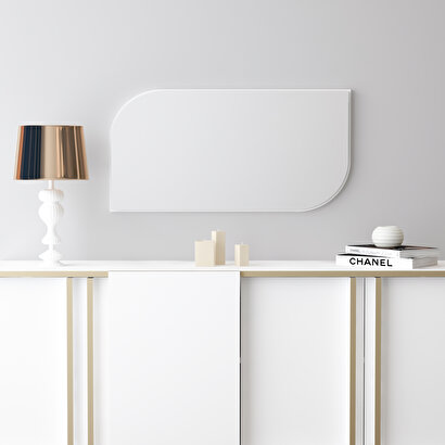 Arnetti Lume Beyaz Tek Parça Modern Dekoratif Ayna | Decoverse