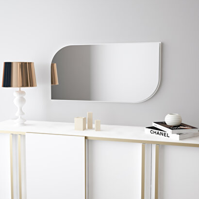 Arnetti Lume Beyaz Tek Parça Modern Dekoratif Ayna | Decoverse